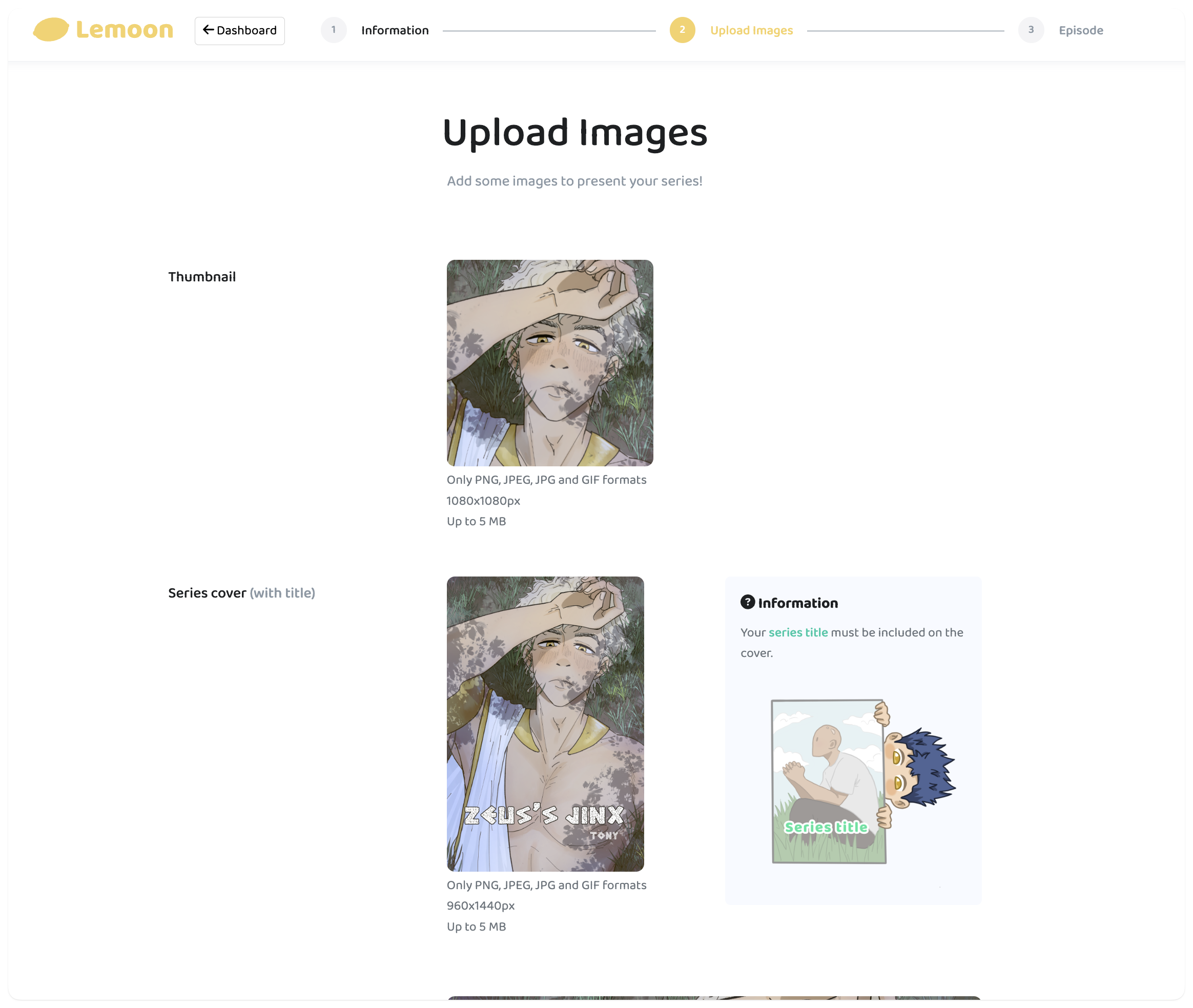 LEMOON - Publier un webtoon
